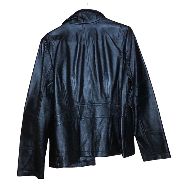 I.e relaxed leather blazer jacket XL - Picture 4 of 6